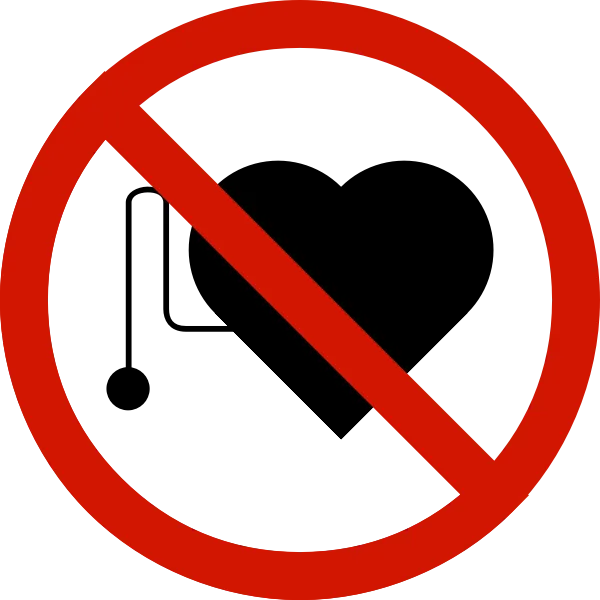 no pacemakes sign